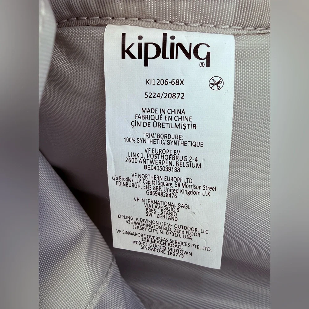 Kipling Seoul CU Padded Nylon Persian Jewel Backpack w/Signature Monkey Keychain